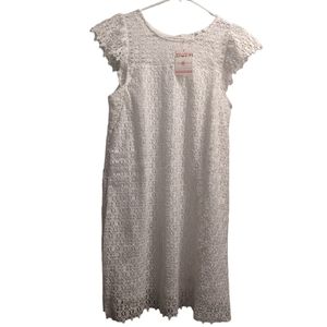 🆕 She + Sky White Lace Floral Dress M